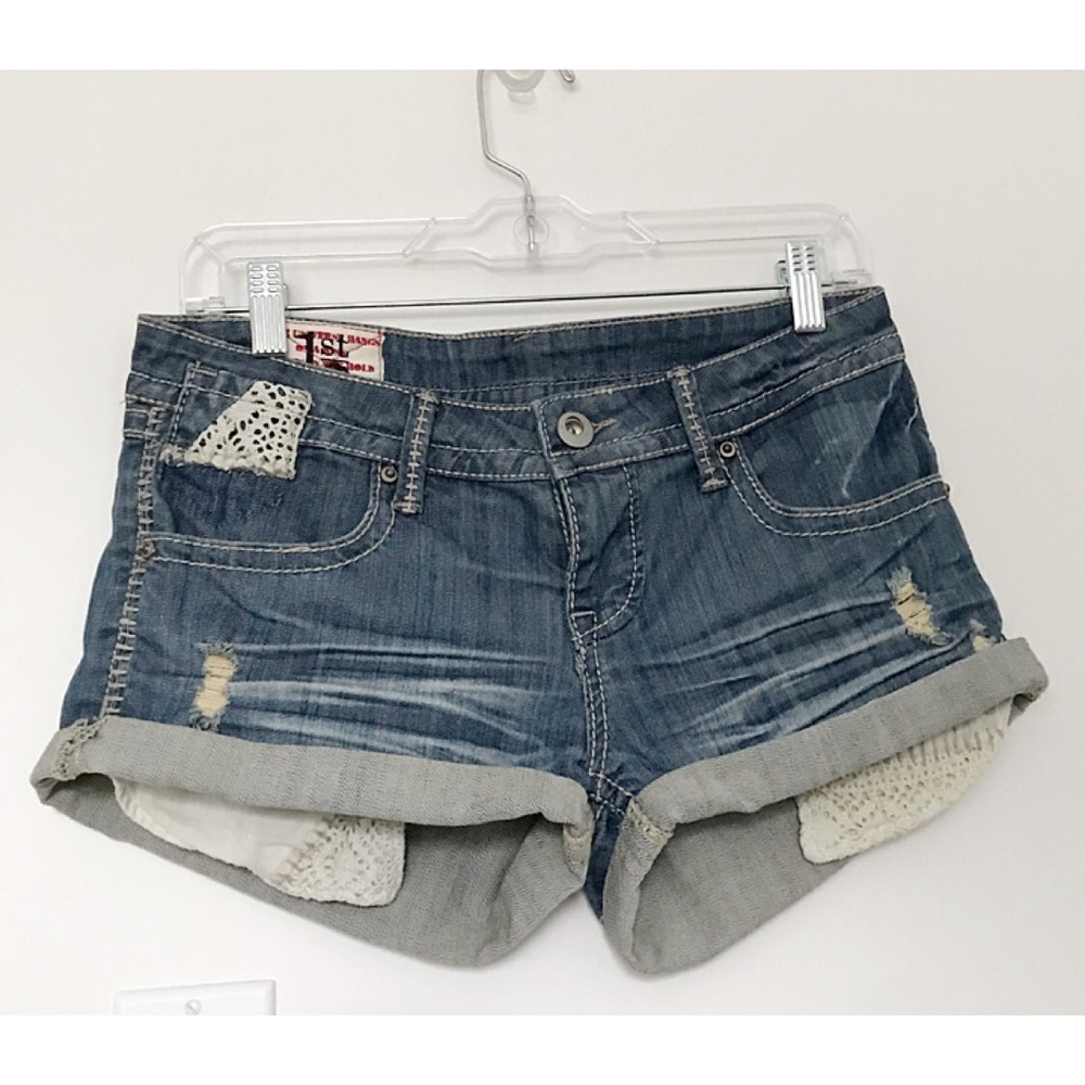 1st KISS Eyelet Embroidered Denim “Daisy Dukes”